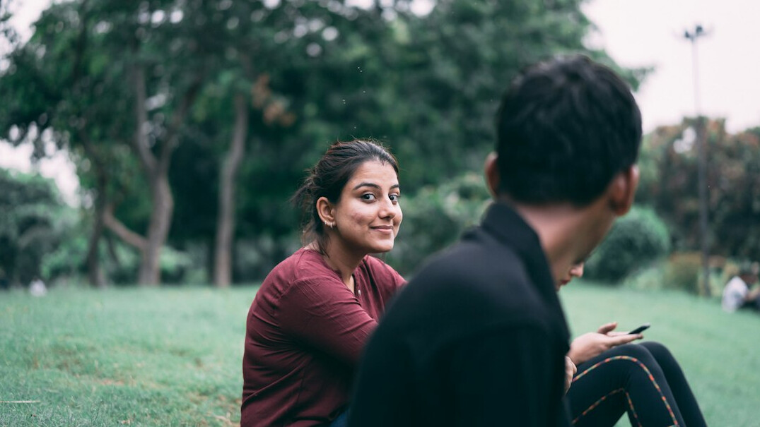 person listening attentively